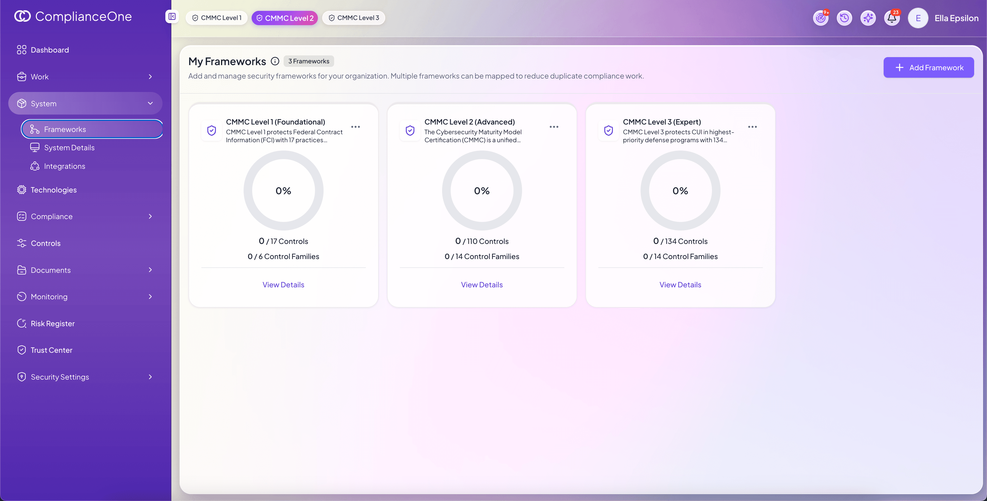 Select Your Framework